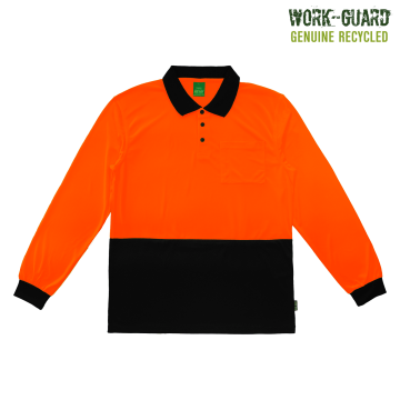 R482X Work-Guard Recycled Hi Vis Longsleeve Polo