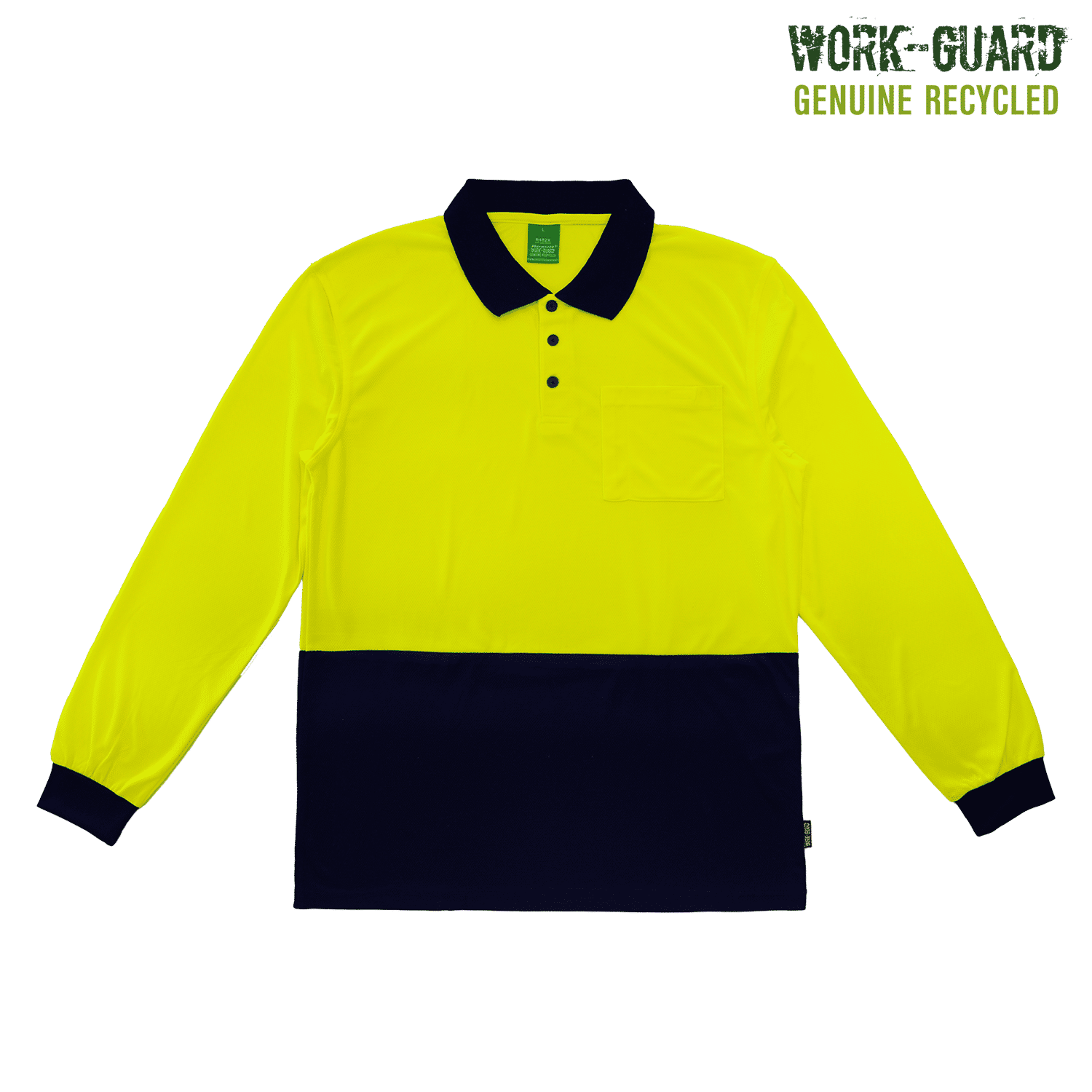 R482X Work-Guard Recycled Hi Vis Longsleeve Polo - Image 13