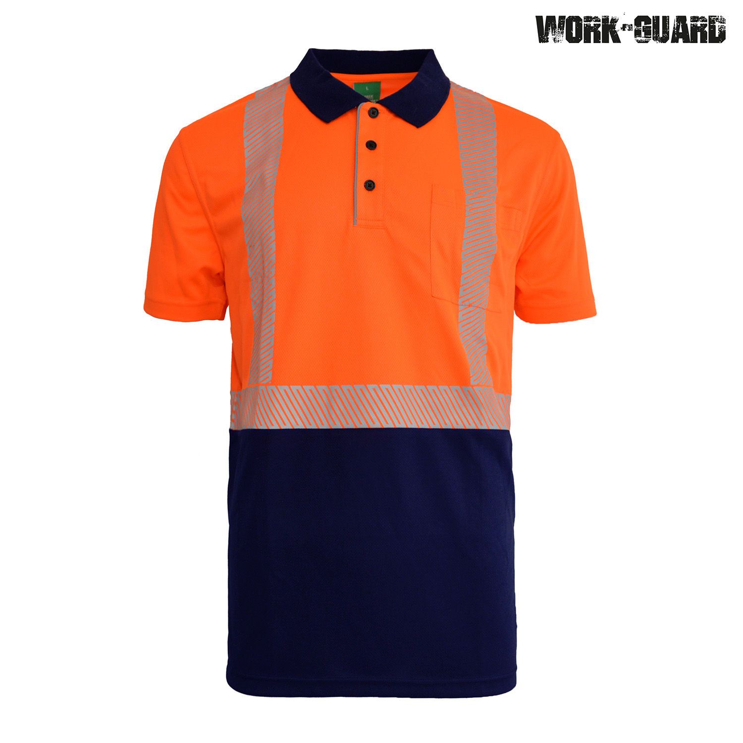 R485X Work-Guard Recycled Hi Vis Short Sleeve Day/Night Polo - Image 12