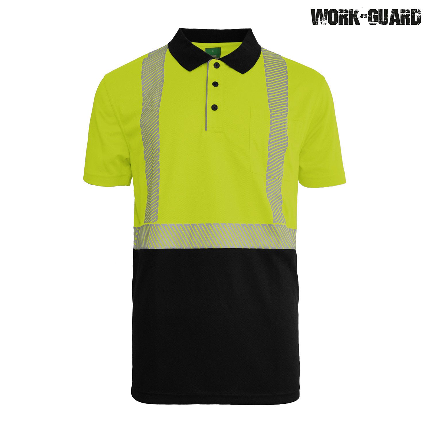 R485X Work-Guard Recycled Hi Vis Short Sleeve Day/Night Polo - Image 8
