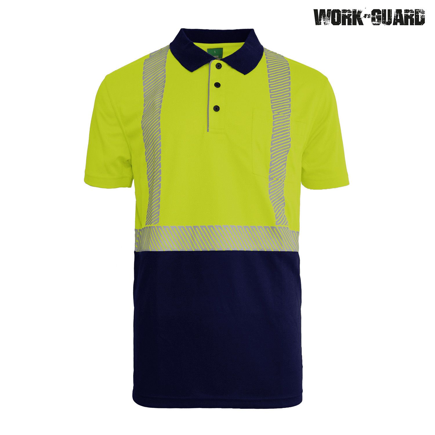 R485X Work-Guard Recycled Hi Vis Short Sleeve Day/Night Polo - Image 10