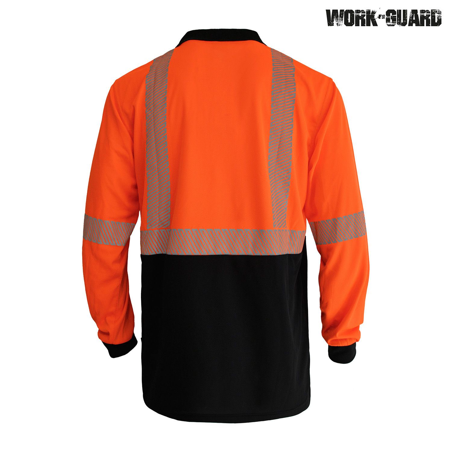 R486X Work-Guard Recycled Hi Vis Long Sleeve Day/Night Polo - Image 5