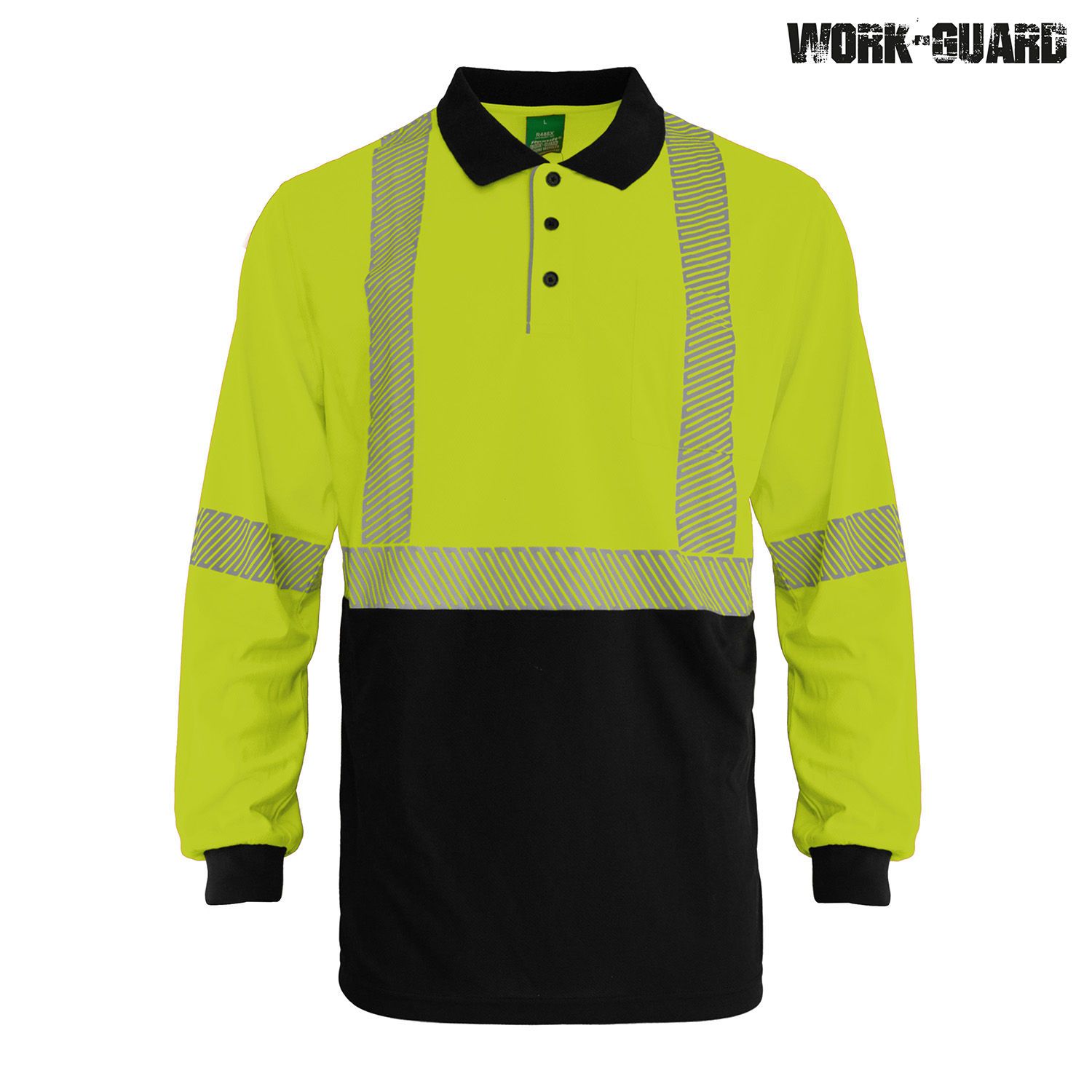 R486X Work-Guard Recycled Hi Vis Long Sleeve Day/Night Polo - Image 16