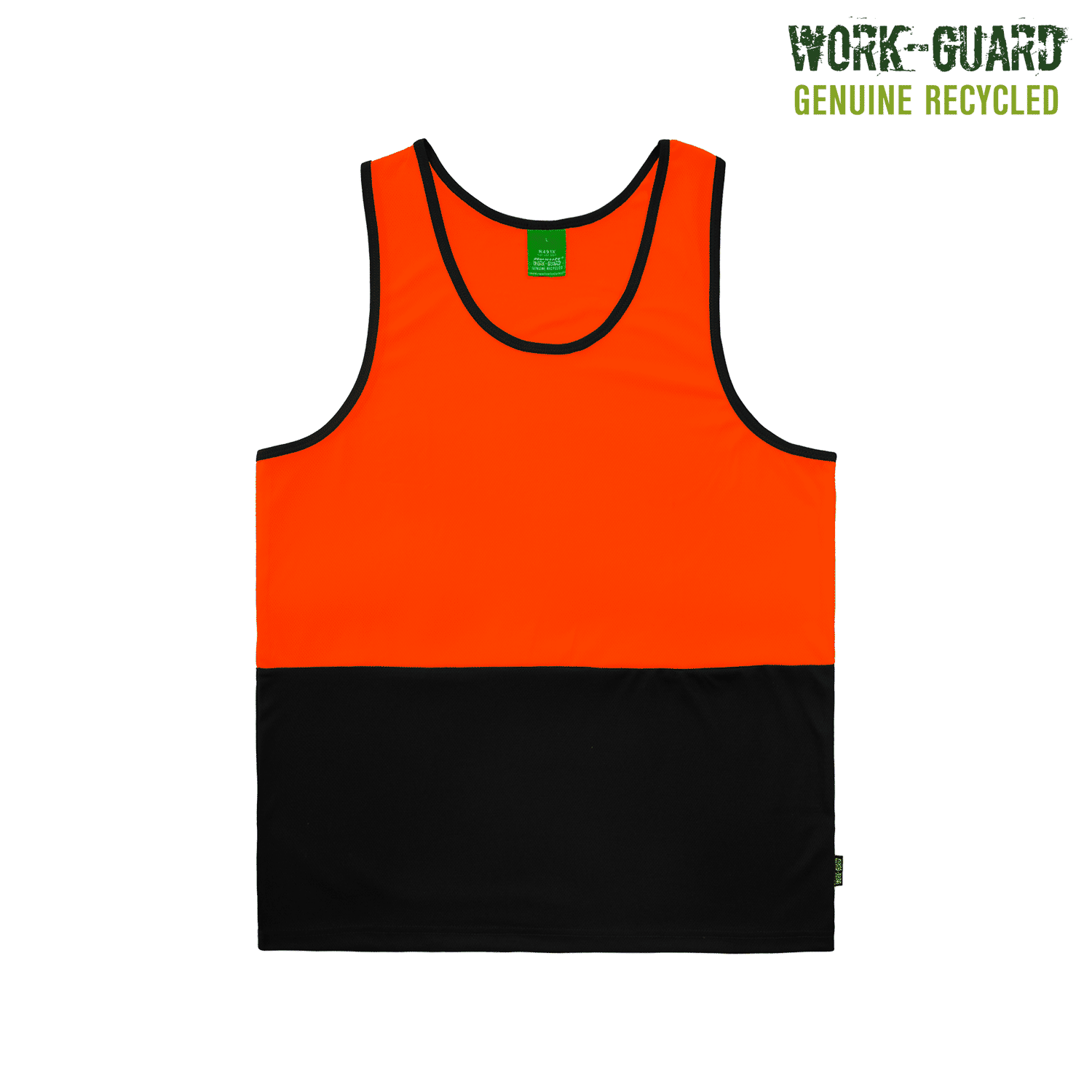 R491X Work-Guard Recycled Hi Vis Singlet - Image 17