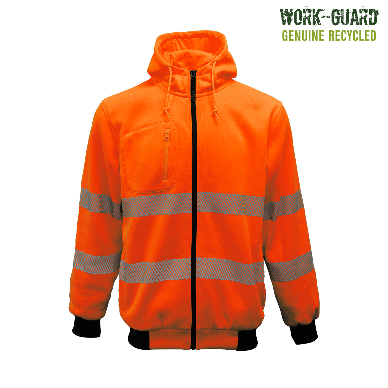 R503X Work-Guard Recycled Hi Vis Day/Night Zipped Hoodie - Image 4