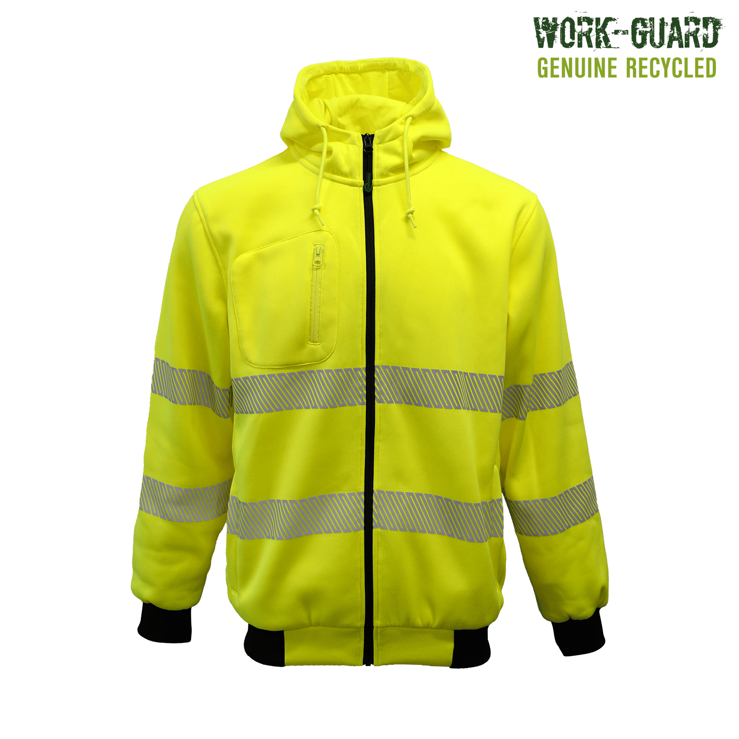 R503X Work-Guard Recycled Hi Vis Day/Night Zipped Hoodie - Image 6