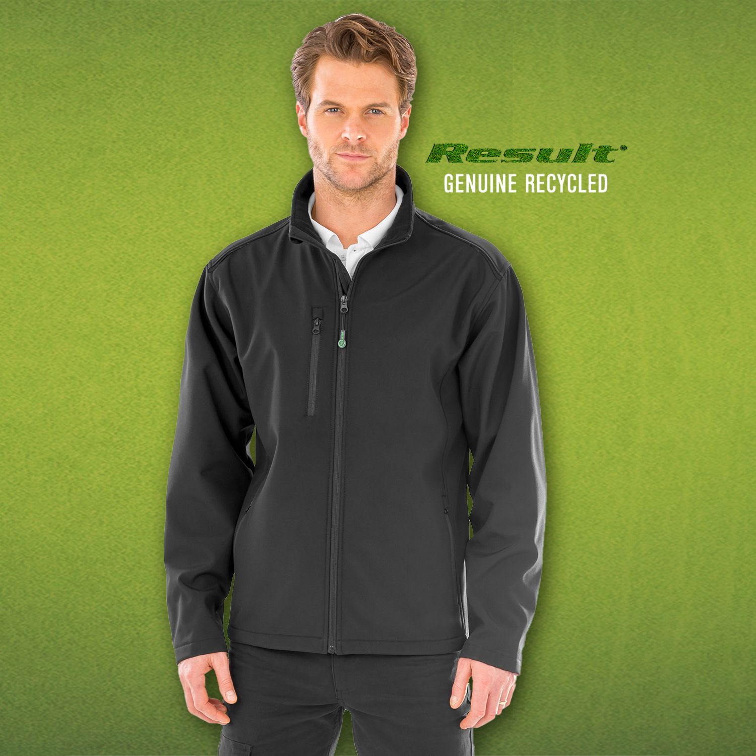 R900M Result Adult Printable Recycled 3-Layer Softshell Jacket - Image 2