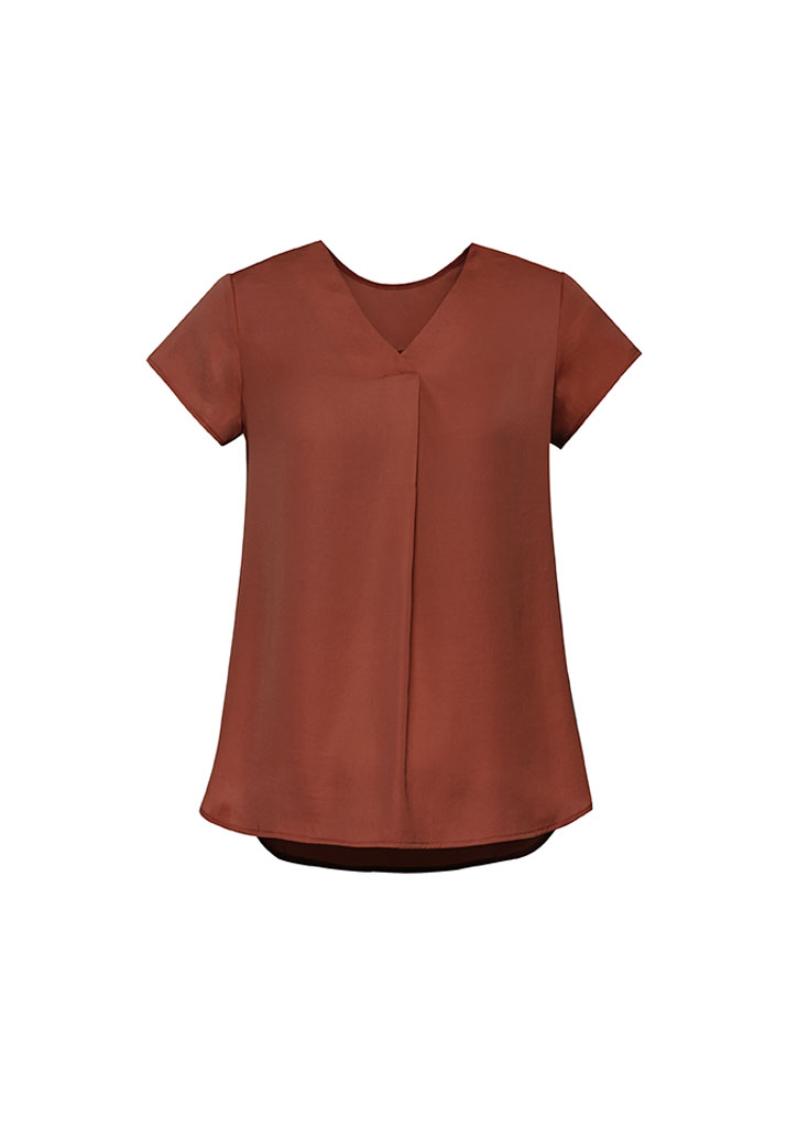 Womens Kayla V-Neck Pleat Blouse - Image 26