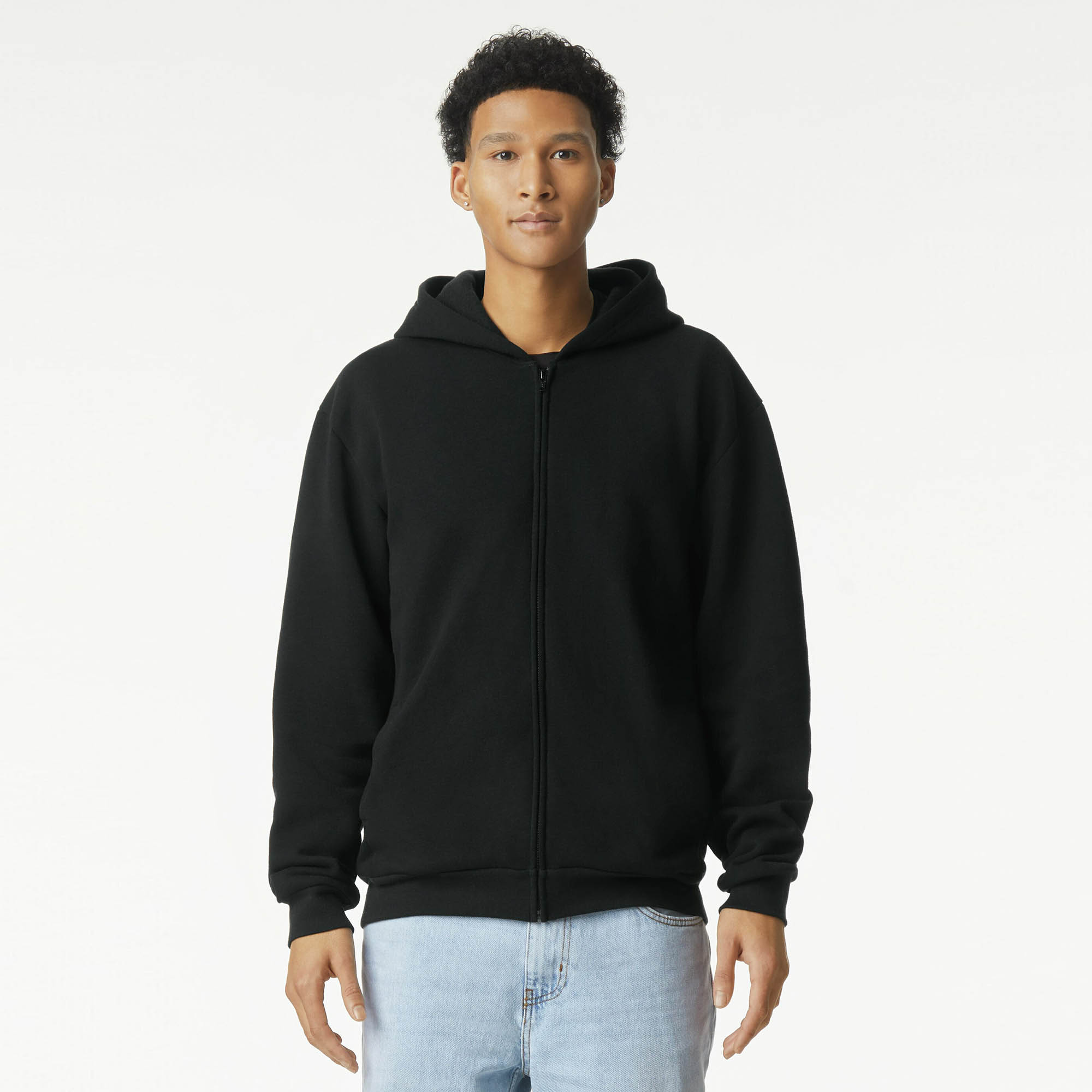 RF497 American Apparel Reflex Fleece Unisex Full Zip Hooded Sweat - Image 5