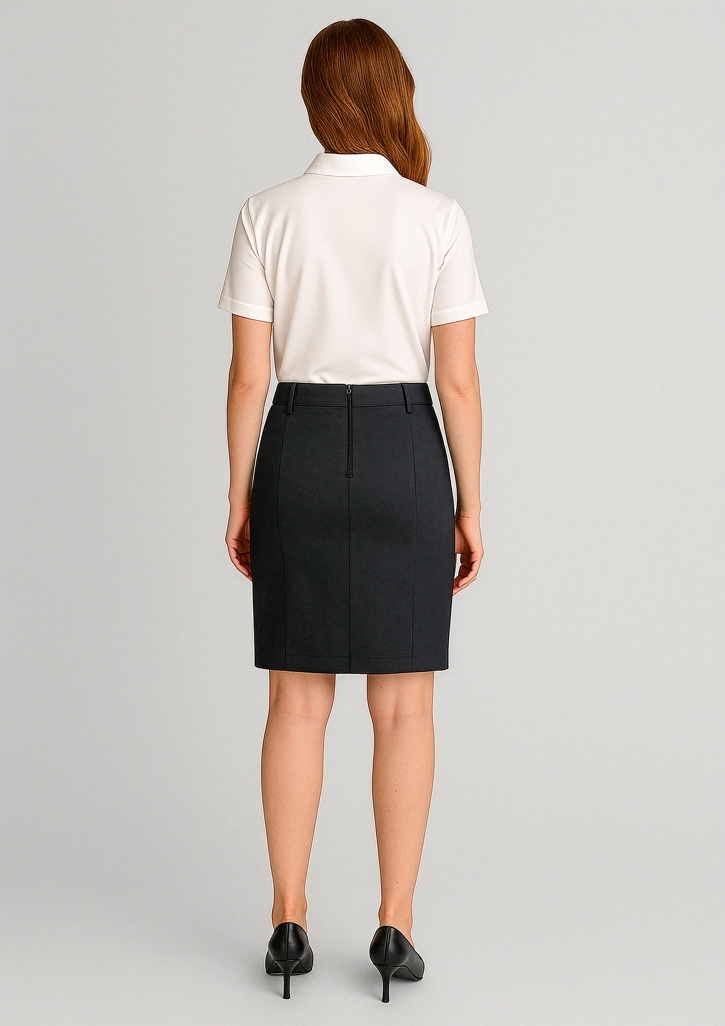 Womens Mid Waist Stretch Chino Skirt - Image 21