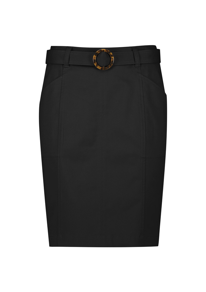 Womens Mid Waist Stretch Chino Skirt - Image 23