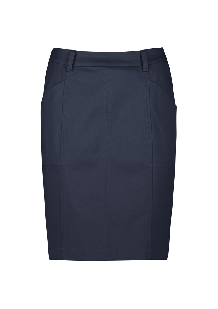Womens Mid Waist Stretch Chino Skirt - Image 32