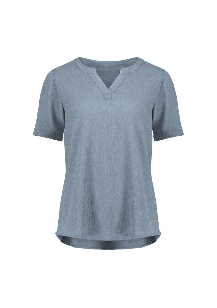 Womens Ruche Short Sleeve Blouse - Image 11