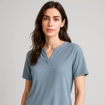 Womens Ruche Short Sleeve Blouse