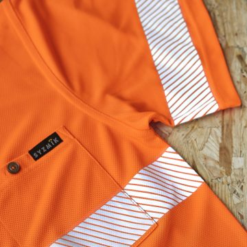 Unisex Hi Vis Segmented Tape Short Sleeve Polo