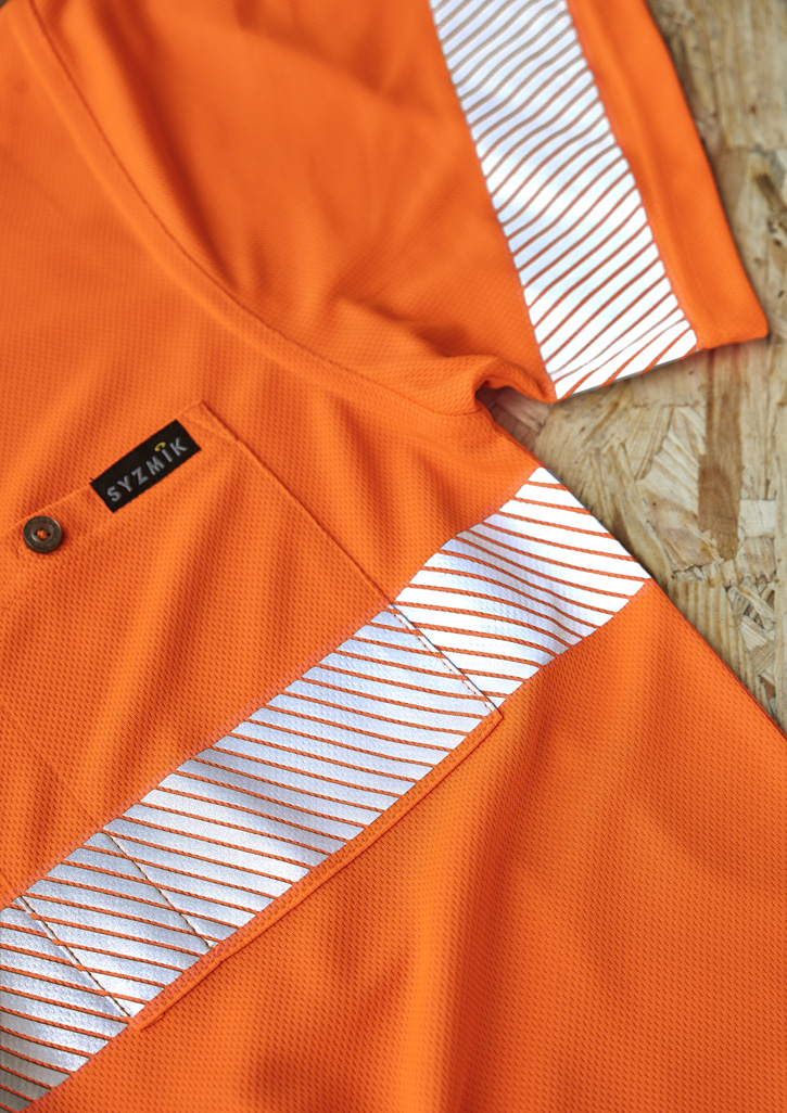 Unisex Hi Vis Segmented Tape Short Sleeve Polo