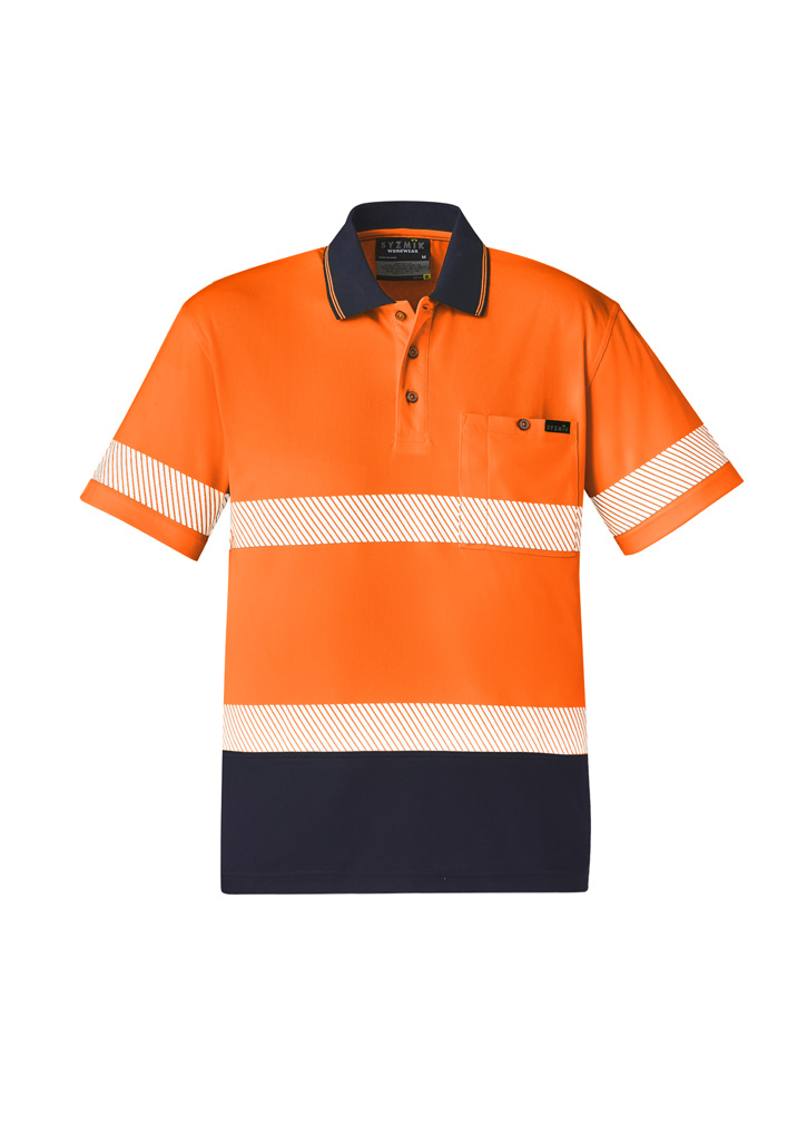 Unisex Hi Vis Segmented Tape Short Sleeve Polo - Image 11