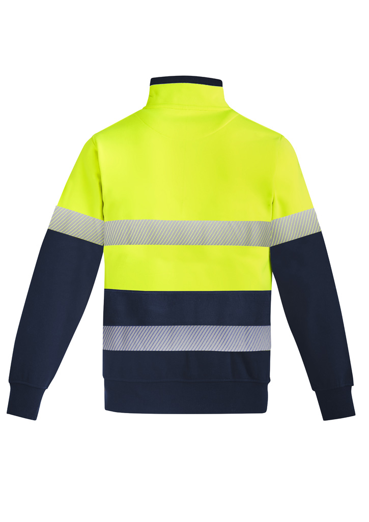 Mens Orange Flame Hi Vis 1/4 Zip Pullover - Hoop Taped - Image 7
