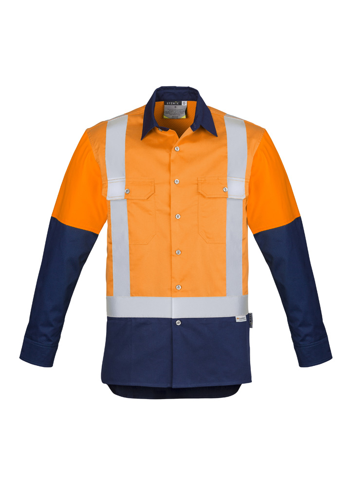 Mens Industrial Long Sleeve Shirt - Shoulder Taped - Image 8