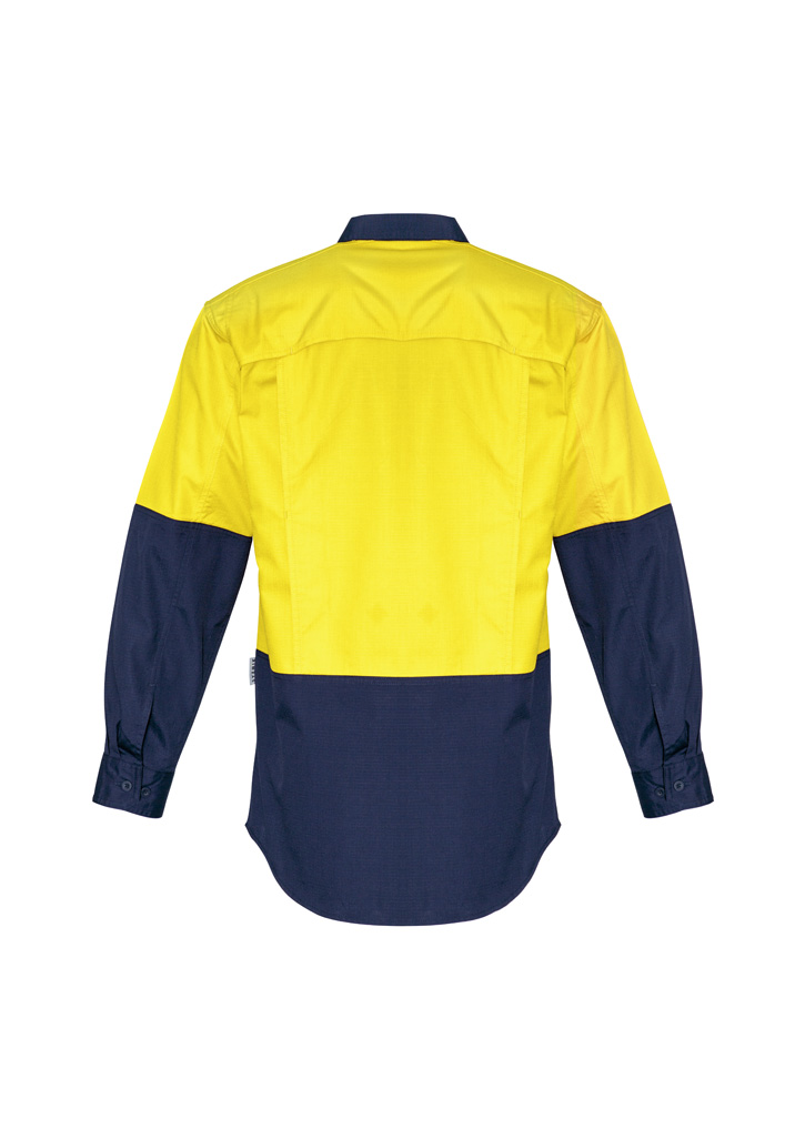 Mens Rugged Cooling Hi Vis Long Sleeve Shirt - Image 11