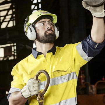 Mens Rugged Cooling Hi Vis Taped Long Sleeve Shirt
