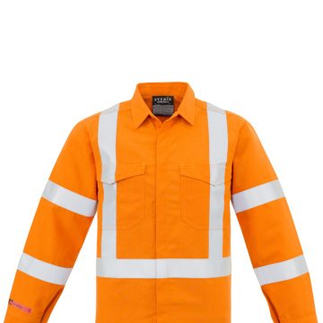 Mens Red Flame Hi Vis X Back Shirt