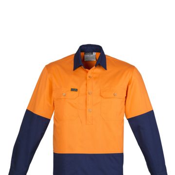 Mens Closed Front Long Sleeve Shirt