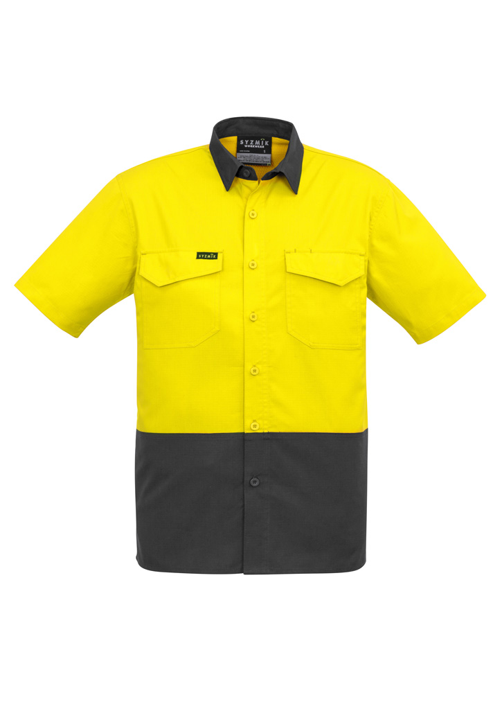 Mens Rugged Cooling Hi Vis Short Sleeve Shirt - Image 12