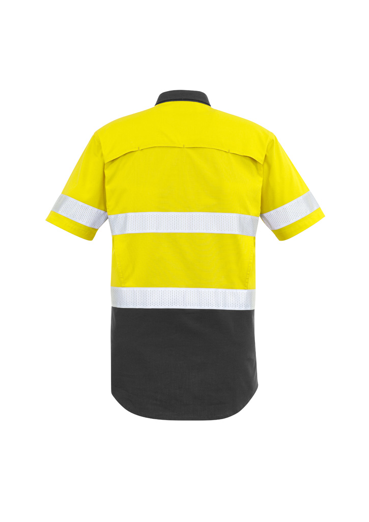 Mens Rugged Cooling Hi Vis Taped Short Sleeve Shirt - Image 17