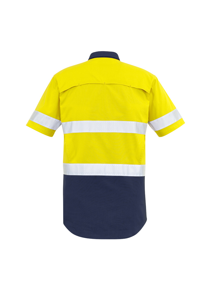 Mens Rugged Cooling Hi Vis Taped Short Sleeve Shirt - Image 15