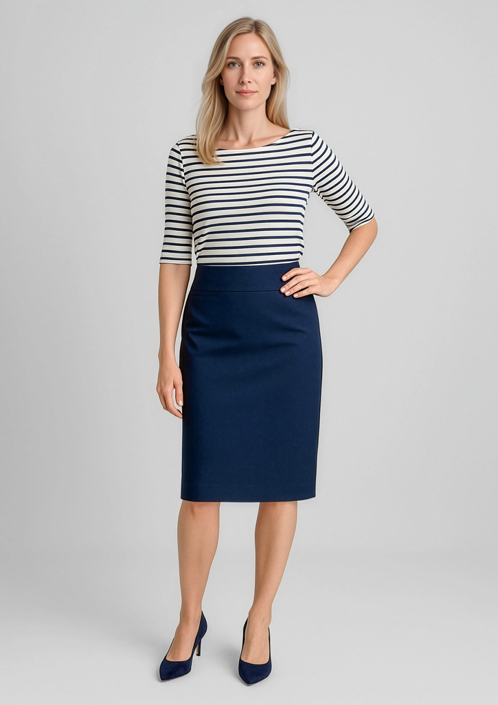 Womens Comfort Wool Stretch Relaxed Fit Lined Skirt - Image 4