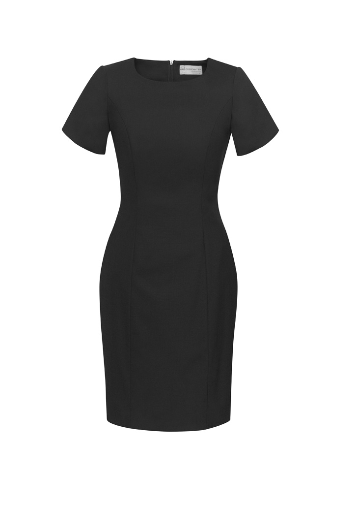 Womens Comfort Wool Stretch Short Sleeve Shift Dress - Image 5