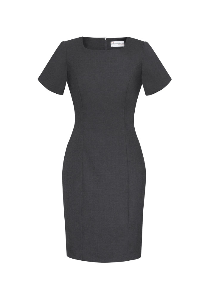 Womens Comfort Wool Stretch Short Sleeve Shift Dress - Image 2