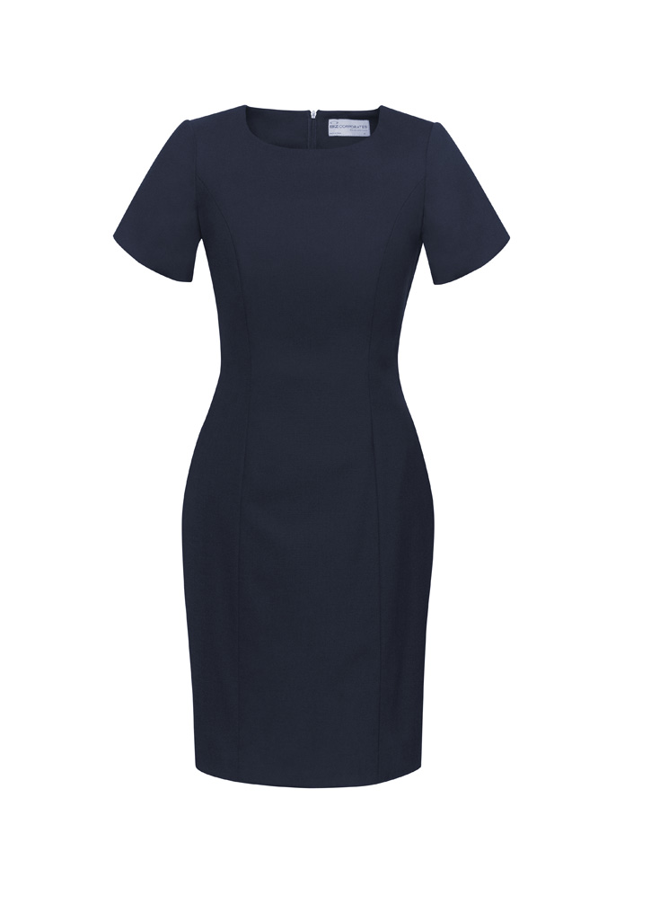 Womens Comfort Wool Stretch Short Sleeve Shift Dress - Image 8