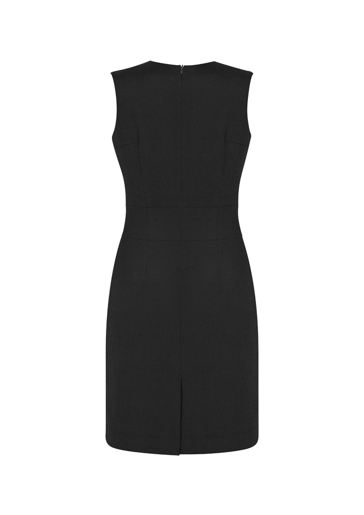 Womens Comfort Wool Stretch Sleeveless V-Neck Dress - Image 6