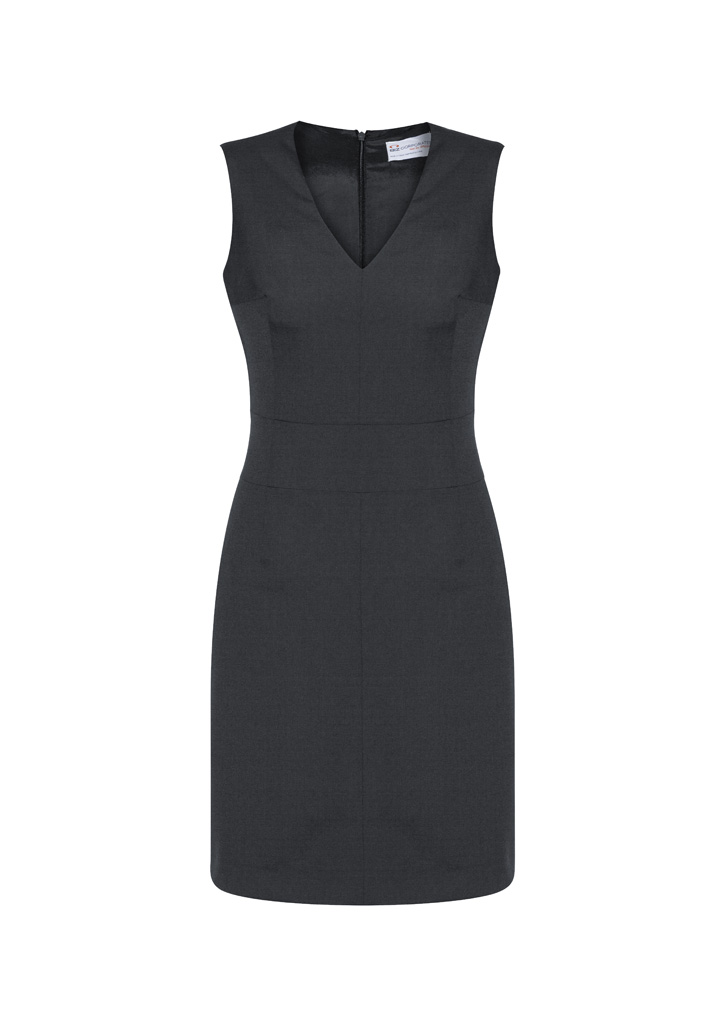 Womens Comfort Wool Stretch Sleeveless V-Neck Dress - Image 2