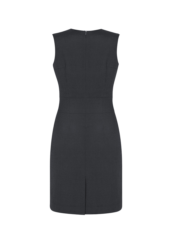 Womens Comfort Wool Stretch Sleeveless V-Neck Dress - Image 3