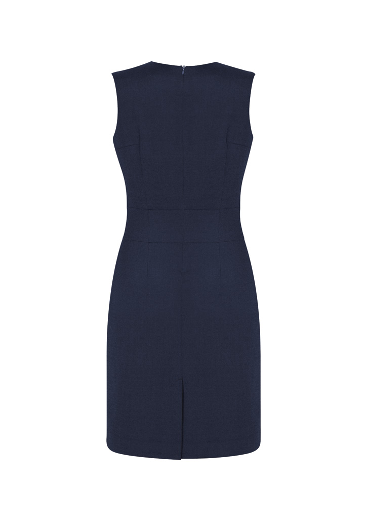 Womens Comfort Wool Stretch Sleeveless V-Neck Dress - Image 8