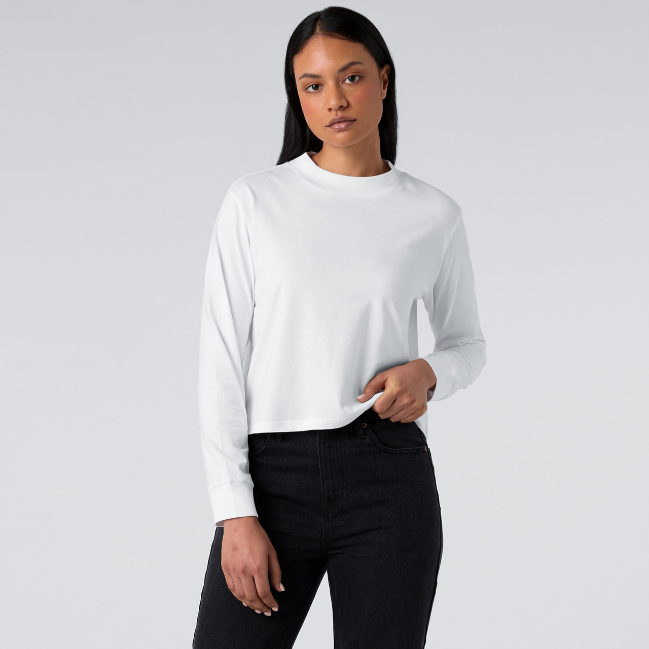 Wo's Mock L/S Tee - Image 4