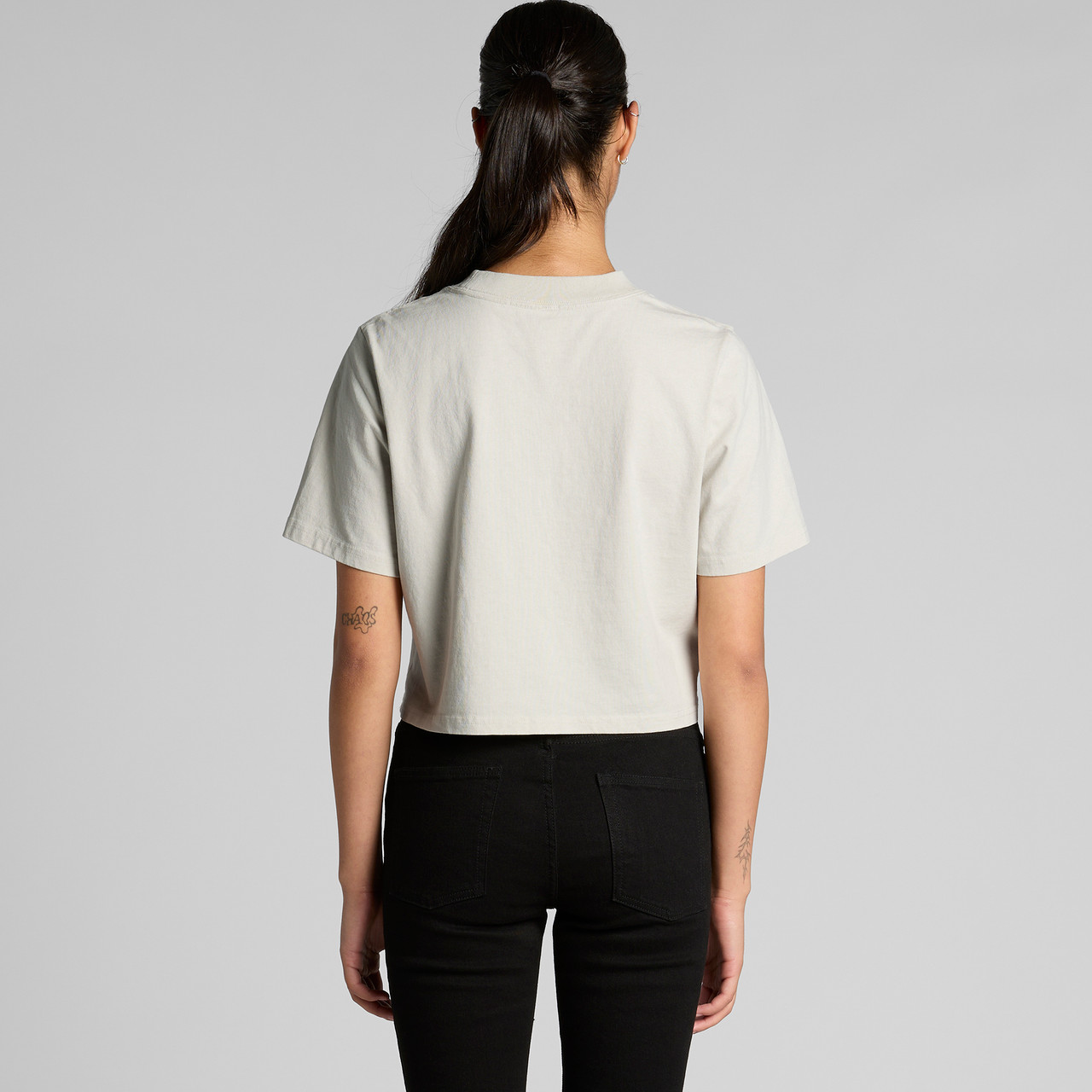 Wo's Heavy Faded Crop Tee - Image 3