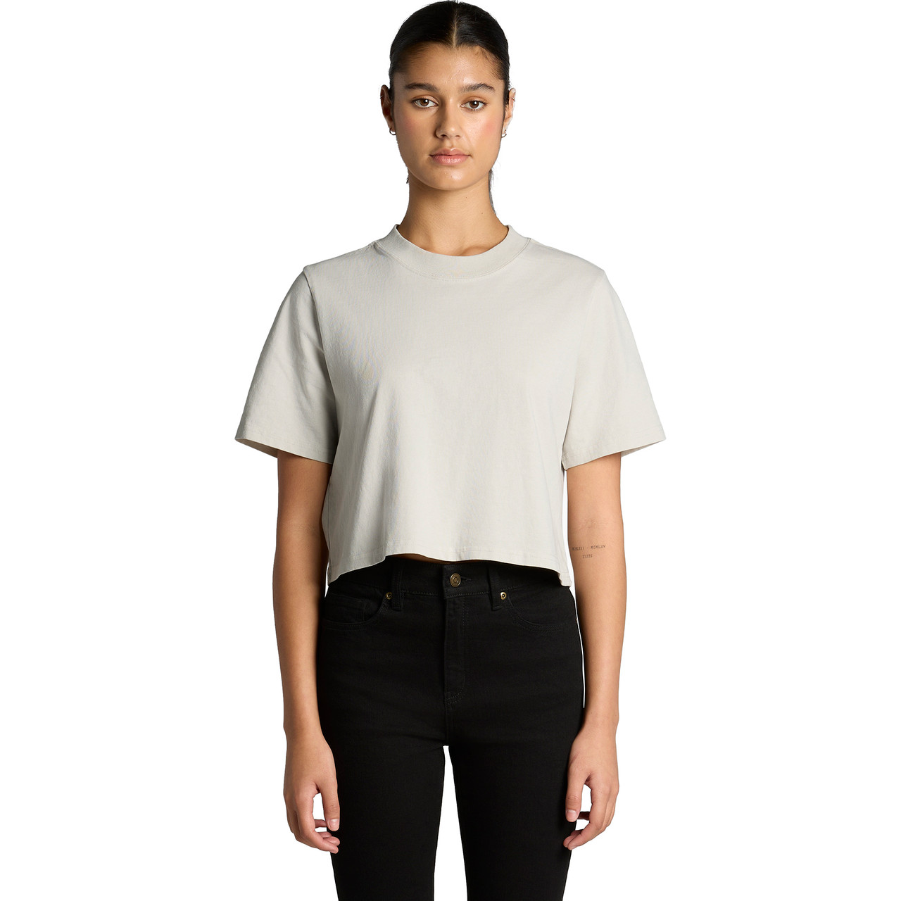 Wo's Heavy Faded Crop Tee - Image 10