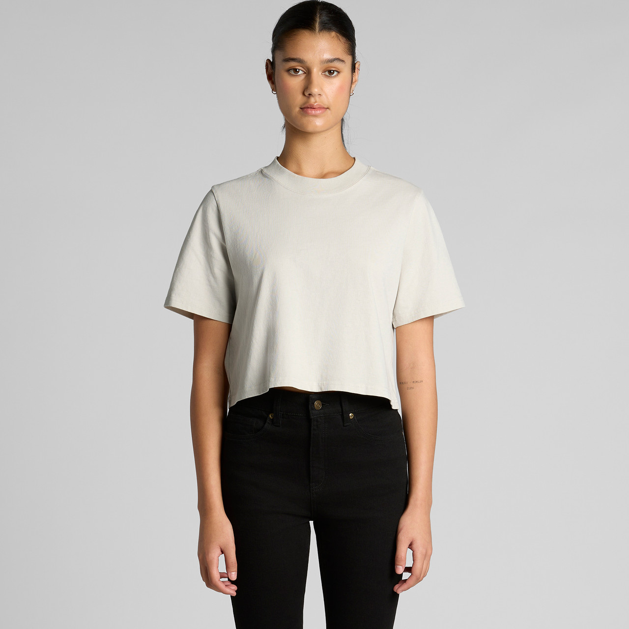 Wo's Heavy Faded Crop Tee - Image 11