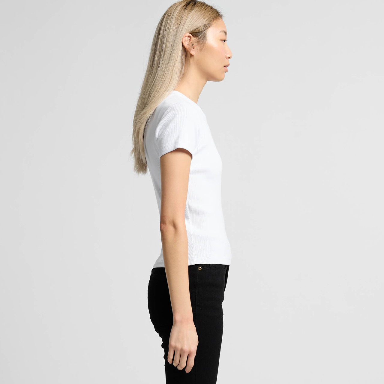 Wo's Organic Rib Tee - Image 8