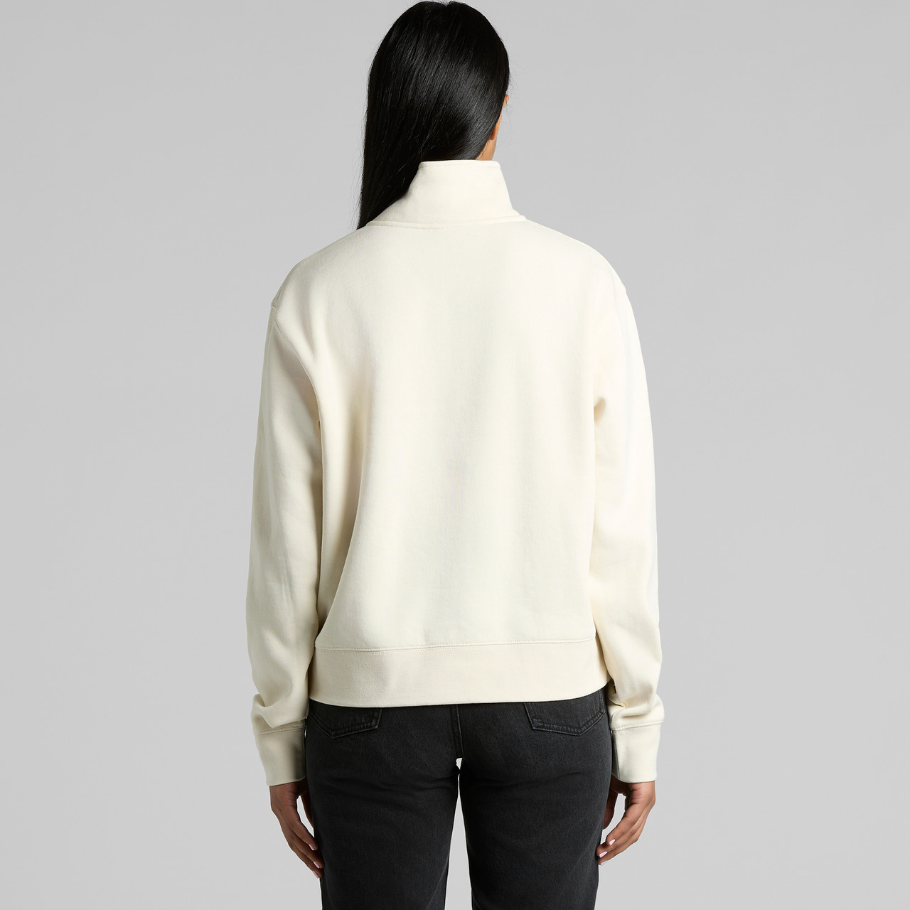 Wo's Stencil Half Zip Crew - Image 3