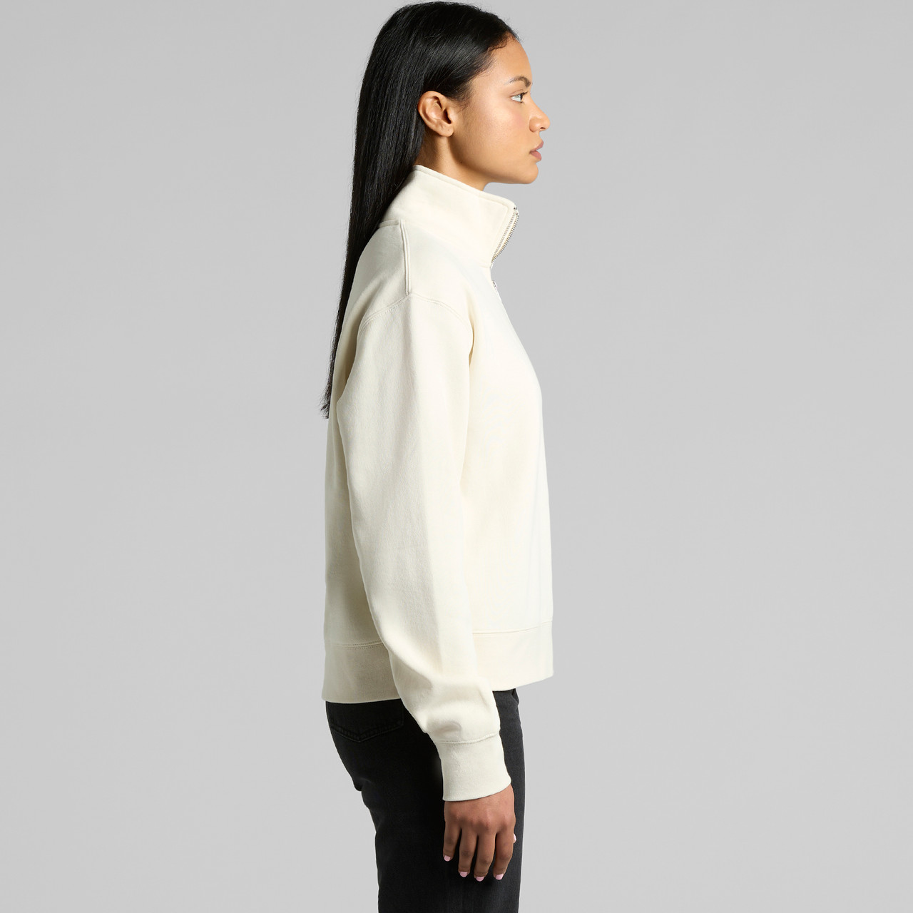 Wo's Stencil Half Zip Crew - Image 16