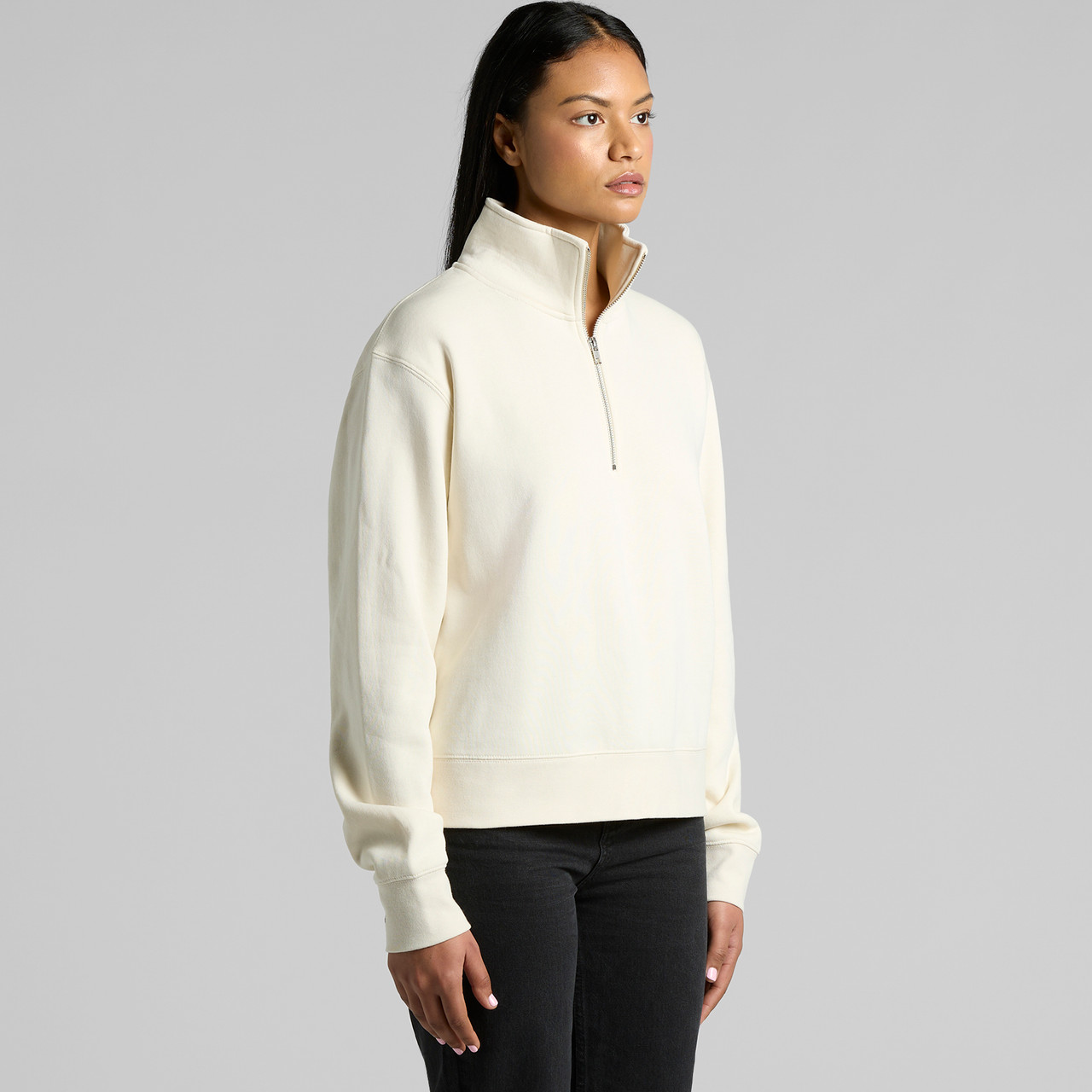 Wo's Stencil Half Zip Crew - Image 17