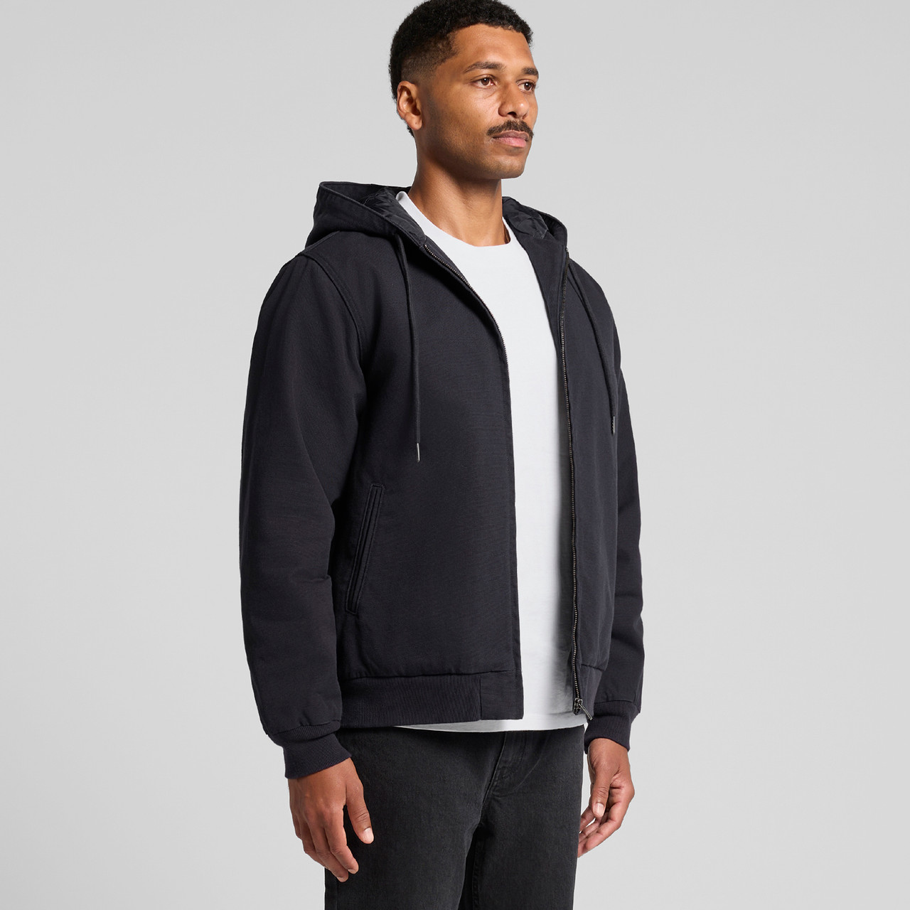 Canvas Bomber Hood Jacket - Image 16