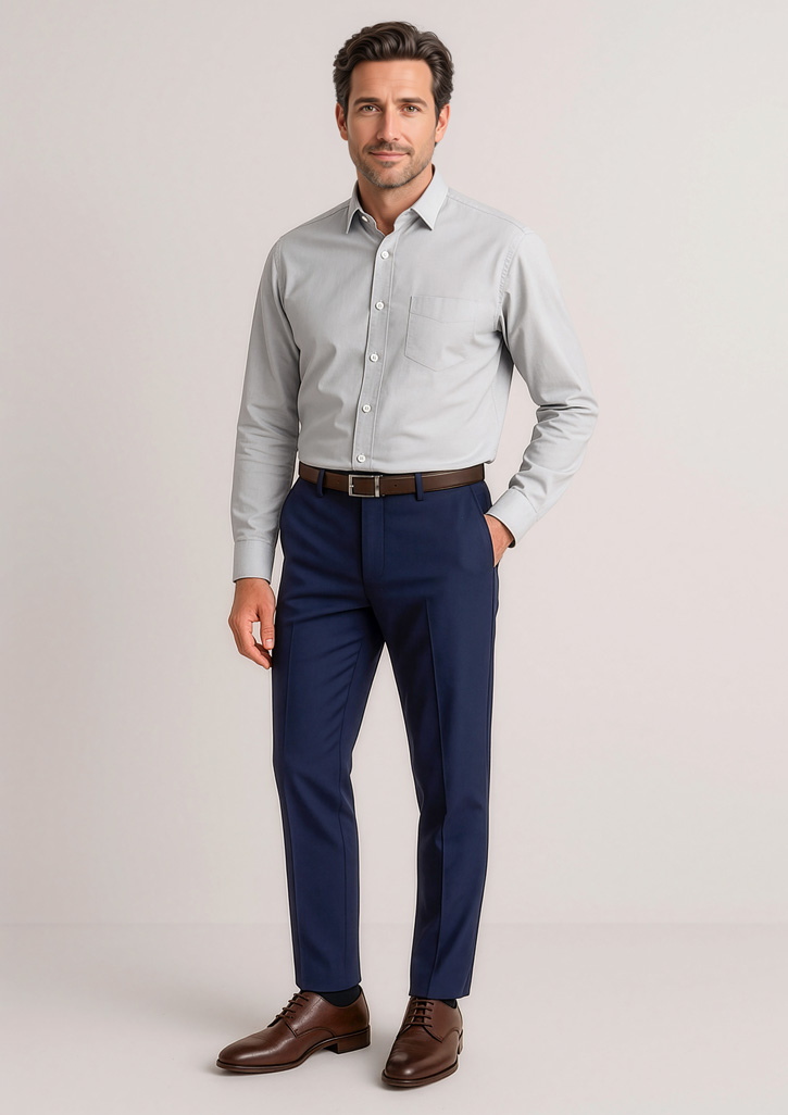 Mens Siena Slim Fit Flat Front Pant (Regular) - Image 2
