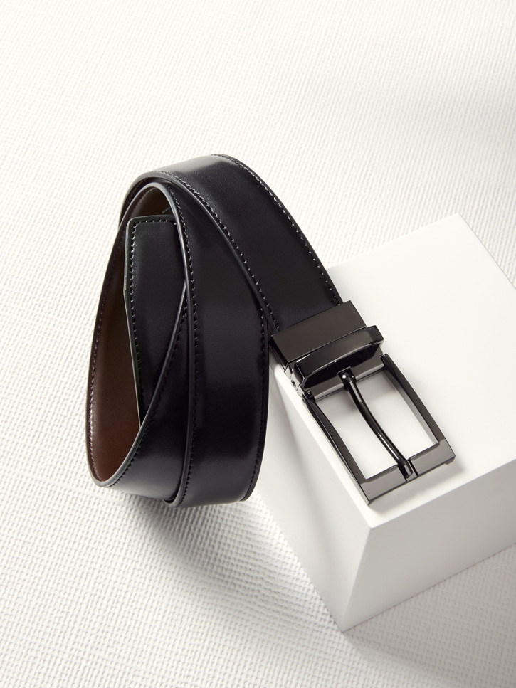 Mens Leather Reversible Belt - Image 2