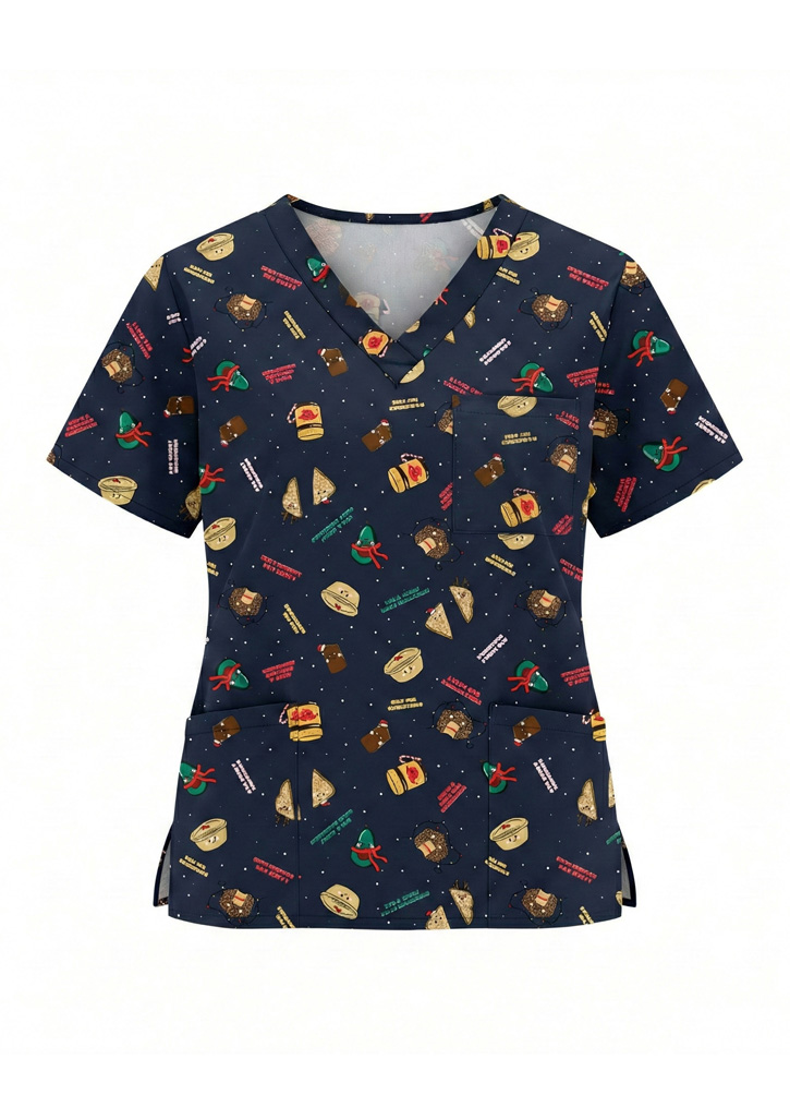 Unisex Christmas Scrub Top - Image 6